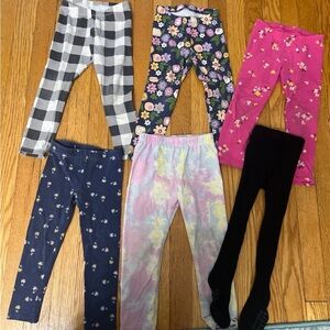 Girls Leggings Bundle Lot Size 3 Tights 3T